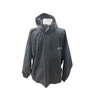 Frogg Toggs Jacket Men’s Medium Black Hooded Rain Waterproof Windbreaker Outdoor